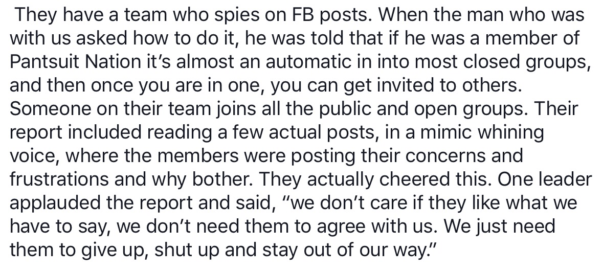 Infiltration in #TheResistance